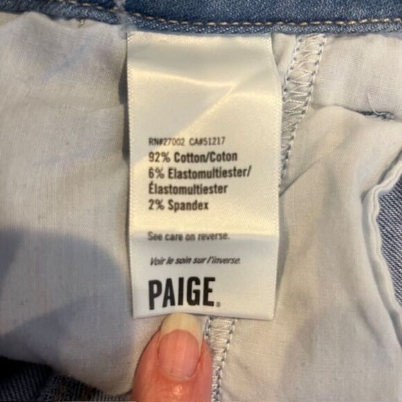 Paige Pleated Mayslie Double Button Jogger Elastic Ankles Zip Closure Size 27 - Picture 10 of 15